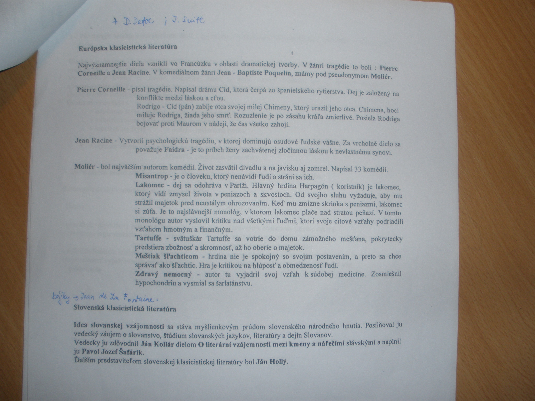 eu. klasicisticka lit.